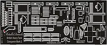 Набір фототравлення для деталірування британського танка Conqueror Mark 2. Экстерьер. 1/35 METALLIC DETAILS MD3507, фото 3