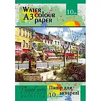 Бумага для акварели A3 "Офорт" 10л. (200г/м2) в п/п пакете ПА3110Е