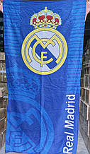 Лазневий рушник (пляжний) рушник ФК "Реал Мадрид" з логотипом улюбленого футбольного клубу
