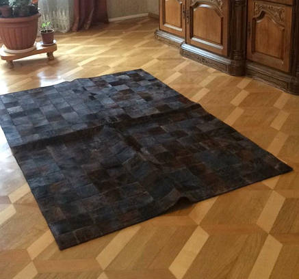 Килим із шматків телячої шкури, фото 3