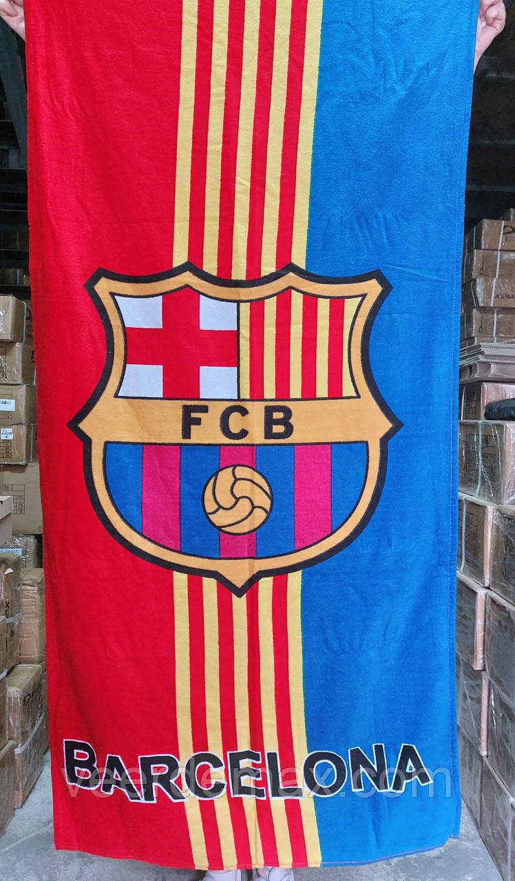 Пляжное полотенце ФК "Барселона" с логотипом любимого футбольного клуба - фото 2 - id-p511225664