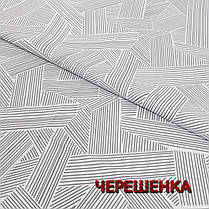 Тканина для постільної білизни Бязь "Gold" Lux GL1922 (A+B) - (50м+50м) гілочки на сірому з компаньйоном, фото 5