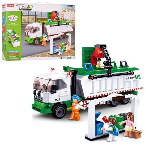 Конструктор "SLUBAN" сміттєвоз 23,7см, 432 дет., в кор. 42,5*33*7 см (12 шт.), фото 1