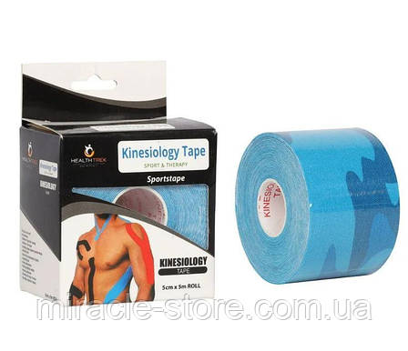 Кінезіо тейпи Kinesiology tape 5 см х 5 м Еластичний пластир Тейп для тіла спини та шиї в рулоні, фото 2