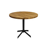 Круглый стол для кафе из ясеня "Серия 8" ножка металл D900 мм
