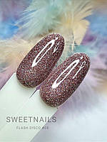 Світловідбивний гель лак для нігтів Sweet Nails Flash Disco №3 сріблясто-рожевий 8мл