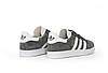Кросівки чоловічі Adidas Gazelle Grey White Адідас Газель темно-сері з білим Замшові кеди В'єтнам, фото 7