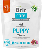 Гипоаллергенный корм для щенков всех пород с ягненком Brit Care Dog Hypoallergenic Puppy 1 кг
