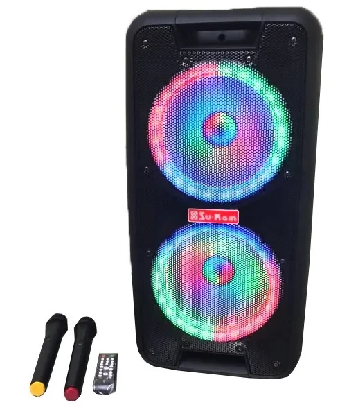 Портативна колонка Su-Kam 1010 2 мікрофони BT 12v/220v, фото 1