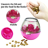 Іграшка-кормушка для собак і кішок Sunroz Eating AC-99 куля диспенсер з отвором для їжі Рожевий, фото 2