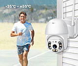 Комплект зовнішнього відеоспостереження 3в1 поворотна вулична IP-камера G3 Wi-Fi + 3 Карт пам'яті 64 Гб, фото 5