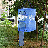 Підвісний кошик сітка 3-ярусний для сушіння риби, фруктів, овочів 54*54*75 см нейлонова сушарка, фото 3