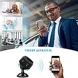 Wi-Fi камера відеоспостереження FullHD-9A Mini 1080p, нічне знімання, запис на microSD, віддалений доступ, фото 6