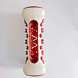 Зубна щітка іграшка для собак Dog Toothbrush-Bone еластична гумова кістка для чищення зубів Червона, фото 4