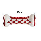 Зубна щітка іграшка для собак Dog Toothbrush-Bone еластична гумова кістка для чищення зубів Червона, фото 5