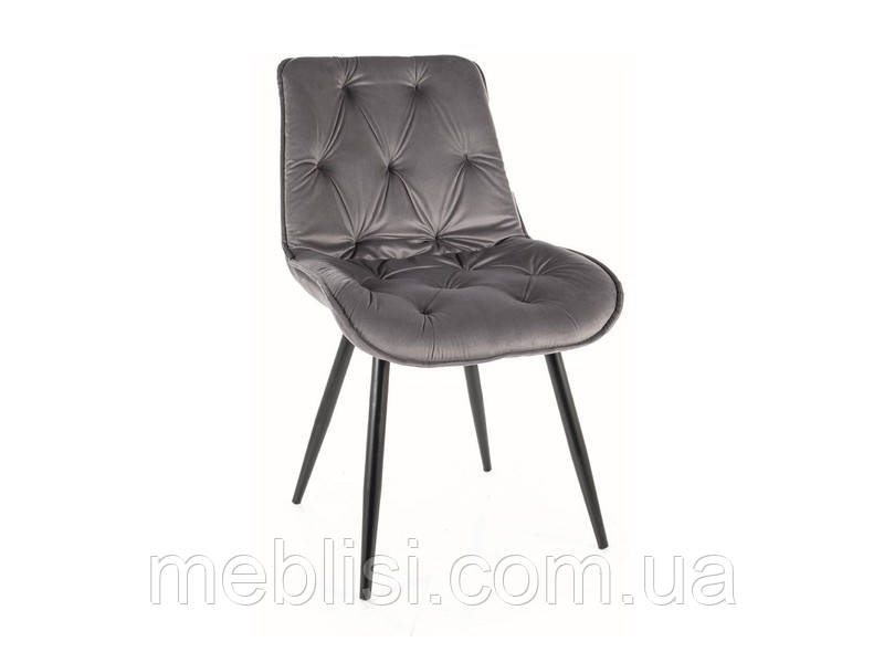 Стілець сірий CHERRY II VELVET BL.14 (Польша Signal)