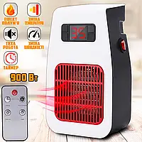 Тепловентилятор міні настільний 900 Вт портативний електрообігрівач кімнатний, з пультом і таймером