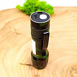 Кишеньковий акумуляторний LED-ліхтарик XBalog DS500lm,Q5+COB 3 режими, вологозахищений Camouflage, фото 4