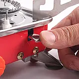 Похідна портативна газова плита з п'єзопідпалом Portable Stove пальник туристичний + 8 Баллонів, фото 6