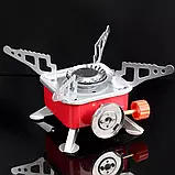 Похідна портативна газова плита з п'єзопідпалом Portable Stove пальник туристичний + 8 Баллонів, фото 10