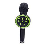 Караоке-мікрофон бездротовий K11V Bluetooth, 5 Вт, зміна голосу/фонограма/USB/microSD/FM Чорний, фото 3
