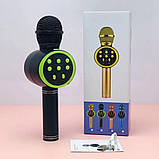 Караоке-мікрофон бездротовий K11V Bluetooth, 5 Вт, зміна голосу/фонограма/USB/microSD/FM Чорний, фото 6