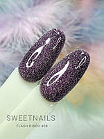 Світловідбивний гель лак для нігтів Sweet Nails Flash Disco №8 фіолетовий 8мл