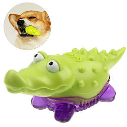 Іграшка-пищалка Крокодильчик (9 см) для собак, GiGwi Suppa Puppa / Інтерактивна гра для цуценят та кошенят