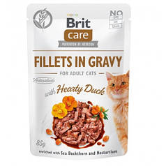 Brit care Cat pouch Вологий корм для кішок, філе качки у соусі 85г