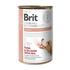 Brit Veterinary Diet Renal Tuna & Salmon with Pea Вологий корм для собак, при порушенні функції нирок 400г