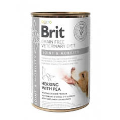 Brit Veterinary Diet Joint & Mobility Вологий корм для собак для підтримки здоров'я суглобів, оселедець 400г