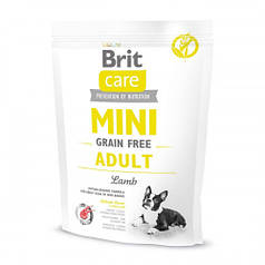 Brit care GF Adult Mini Lamb Сухий корм для дорослих собак мініатюрних порід, ягня 400г