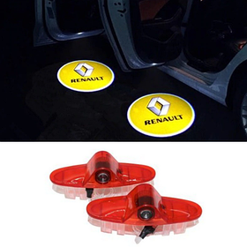 Проєктор підсвітка логотипу для дверей RENAULT (Рено) Жовтий лого Koleos, Megane, Laguna, Latitude, Talisman, Escape, VEL