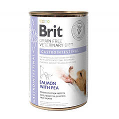 Brit Veterinary Diet Gastrointestinal Salmon with Pea Вологий корм для собак при захворюванні ШКТ, лосось 400г