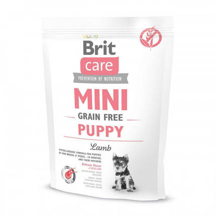 Brit care GF Mini Puppy Lamb Сухий корм для цуценят дрібних порід, ягня 400г, фото 2