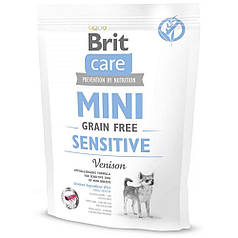 Brit care Mini GF Sensitive Venison Сухий корм для собак міні порід із чутливим травленням, оленіна 400г