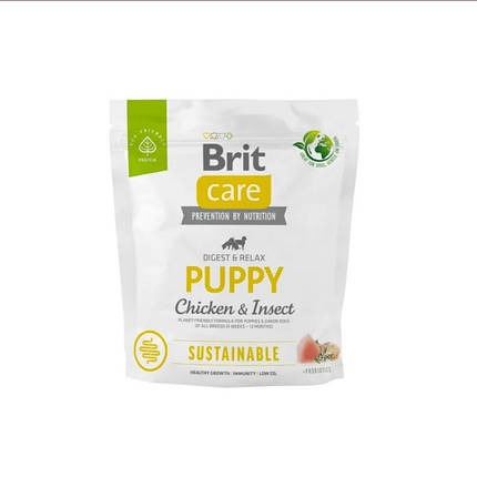 Brit Care Dog Sustainable Puppy Chicken & Insect Корм для цуценят з куркою та комахами, 1 кг, фото 1