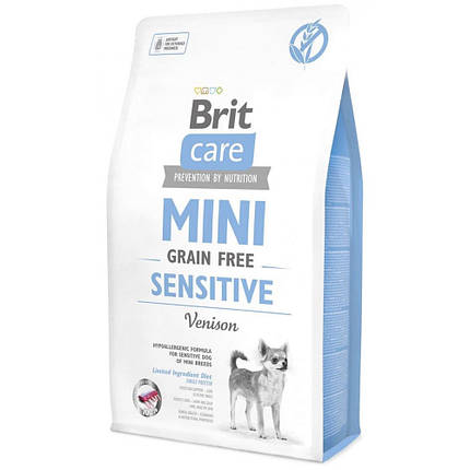 Brit care Mini GF Sensitive Venison Сухий корм для собак мініатюрних порід із чутливим травленням, оленіна 7кг, фото 1