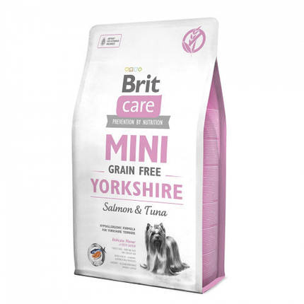 Brit care GF Mini Yorkshire Сухий корм для йоркширських тер'єрів, лосось та тунець 2кг, фото 1