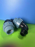 Коліно затискне з зовнішньою різьбою Unidelta 25x3/4" PN 16