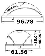 Навігаційні вогні в човен EVOLED чорний пластик 10684 (11.039.02), фото 2