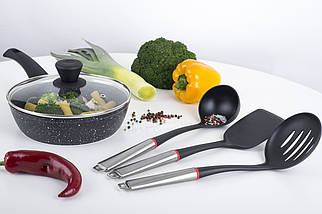 Сковорода глибока RINGEL Koriander 22 см RG-1107-22 з кришкою, фото 2