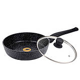 Сковорода глибока RINGEL Koriander 24 см RG-1107-24 з кришкою, фото 3