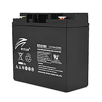 Аккумуляторная батарея AGM RITAR RT12180B, Black Case, 12V 18.0Ah (181х77х167) Q2
