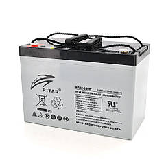 Акумуляторна батарея AGM RITAR HR12340W, Gray Case, 12V 90.0Ah ( 307 х 169 х 210 (215 ) 29.00kg Q1