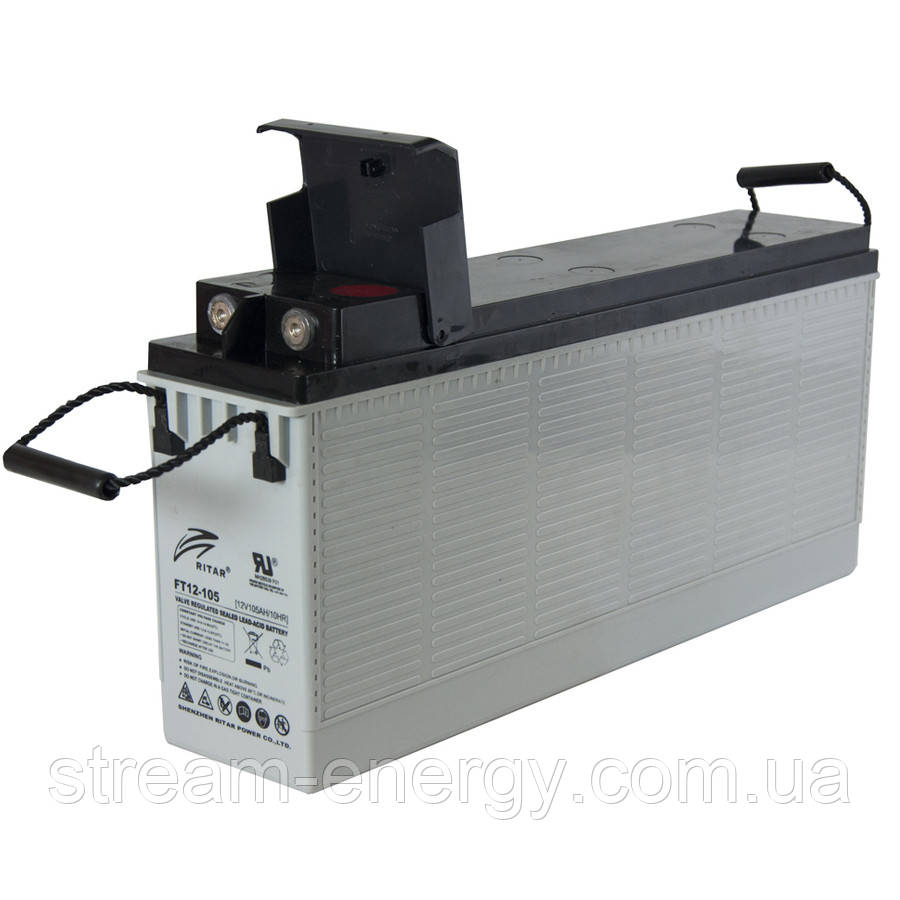 Фронт-термінальний гелевий акумулятор GEL RITAR FT12-105G, 12V, фото 1