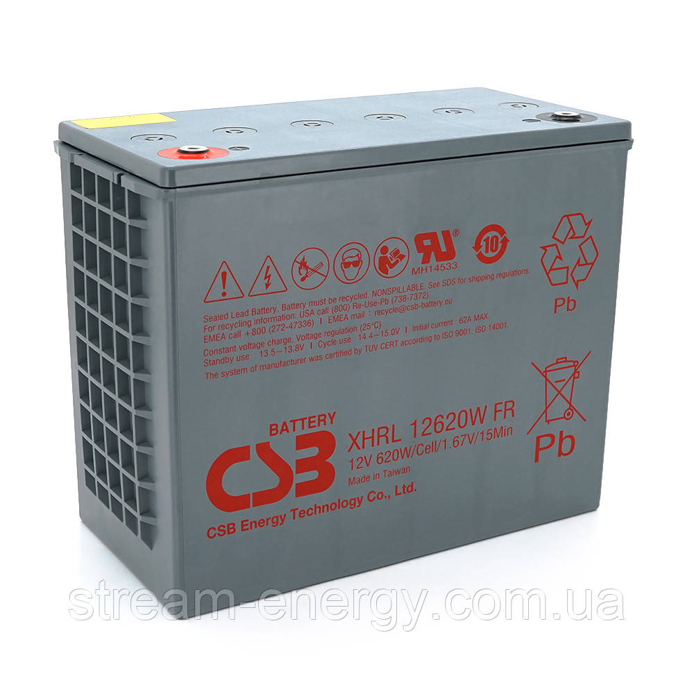 Акумуляторна батарея CSB XHRL12620W, 12V 139Ah  (342х275х170мм), фото 1