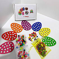 Дерев'яна гра-сортер "Сімінь яєць". Poznavalka. 44091100