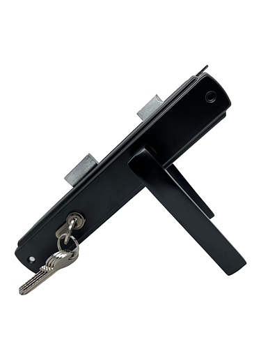 Купить Замок с ручками на ворота (для калитки) узкий черный Ozcanlar ...