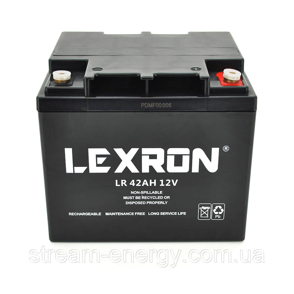 Акумуляторна батарея Lexron LR-12-42 12V 42 Ah  (197 x 165 x 172) 14kg, фото 1